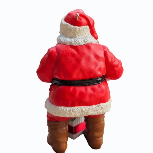 Vtg 1993 Hallmark Coca-Cola Colab Keepsake Ornament Playful Pals Santa & Poodle - Picture 3 of 11